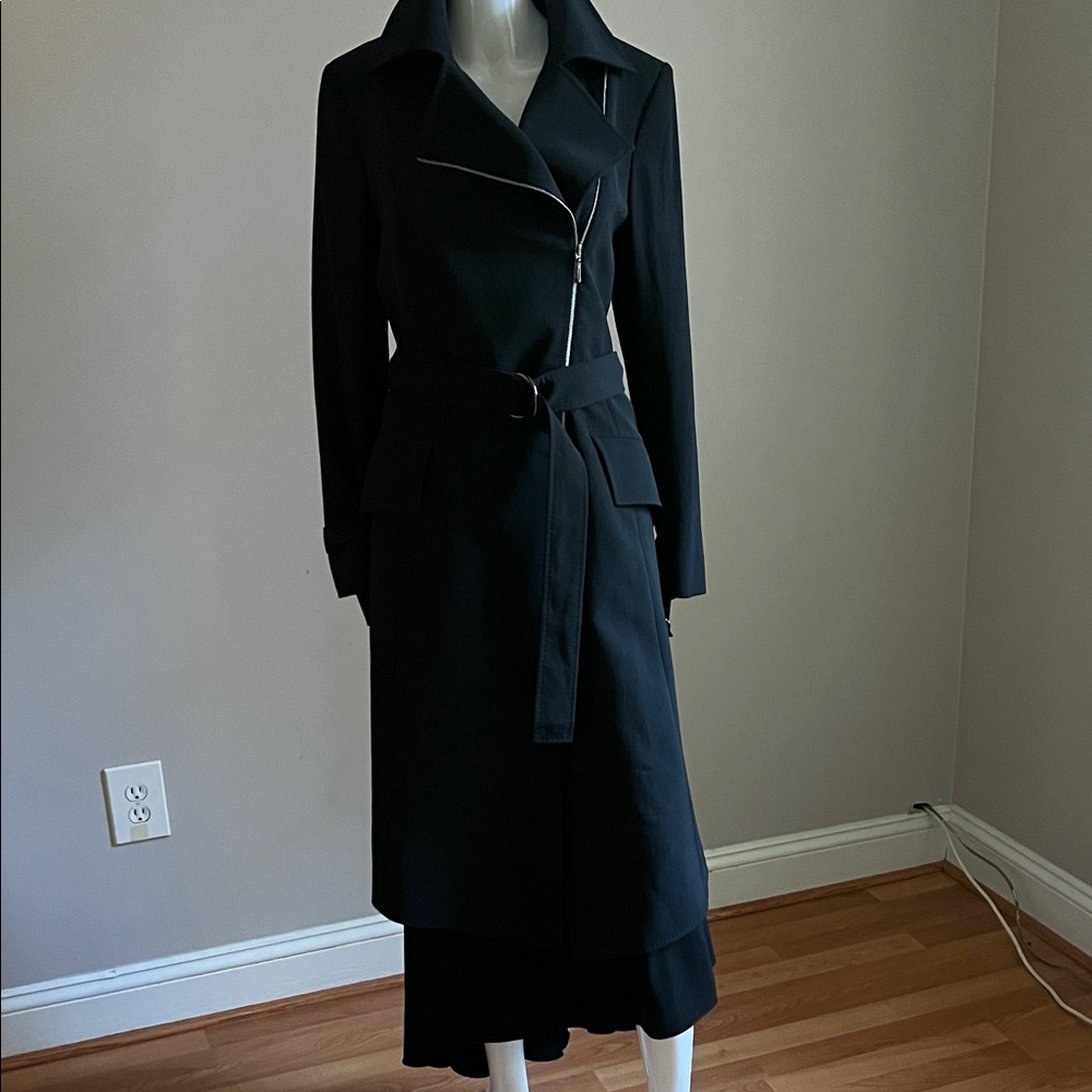ARAYAL Elegant Black Trench Coat Size 40